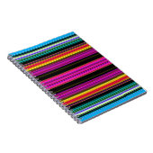 薄いカラフルストライプ- 2 ノートブック (右側)