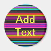 薄いカラフルストライプ- 2 マグネット (正面)