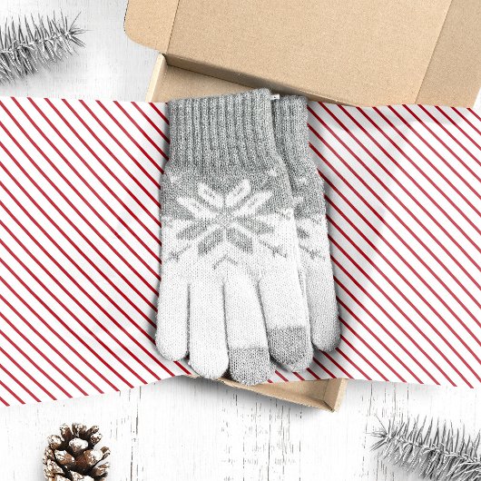 薄いキャンディ赤と白ケーンのストライプクリスマス 薄葉紙