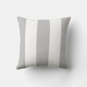 薄いクラシック灰色の白い縦帯 クッション (裏面)