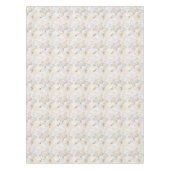 薄いクリームの上の白いラン  テーブルクロス (正面)