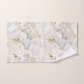 薄いクリームの上の白いラン バスタオルセット (ハンドタオル)