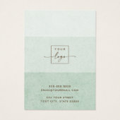 薄いグラデーション緑のテクスチャイヤリング表示カード (裏面)