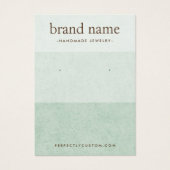 薄いグラデーション緑のテクスチャイヤリング表示カード (正面)