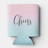 薄いグラデーション金ゴールド線の応援! 缶クーラー (裏面)