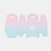 薄いグラデーション金ゴールド線を含むピンク結婚ブルー フェイバーボックス (折り畳みなし)