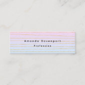 薄いグラデーション金ゴールド線 スキニー名刺 (正面)