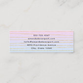 薄いグラデーション金ゴールド線 スキニー名刺 (裏面)