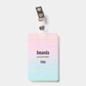 薄いグラデーション金ゴールド線 バッジ (裏面 （クリップ付）)