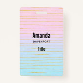 薄いグラデーション金ゴールド線 バッジ (裏面)