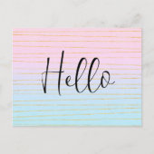 薄いグラデーション金ゴールド線 ポストカード (正面)