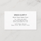 薄いグリーンラインアメリカ国旗のプロフェッショナル 名刺 (裏面)