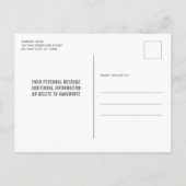 薄いグリーンラインアメリカ国旗の軍隊退職 案内ポストカード (裏面)