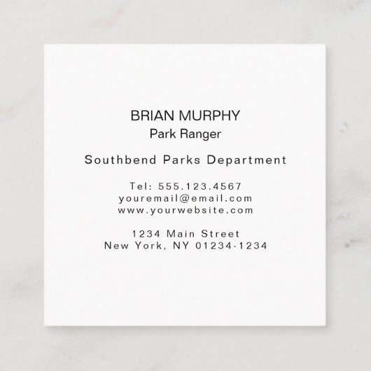 薄いグリーン・ライン軍の米国旗 スクエア名刺 (裏面)