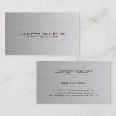 薄いグレーシンプルブラシ仕上げアルミテクスチャの外観 名刺 (正面/裏面)