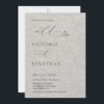 薄いグレーモダンの白い写結婚真 招待状<br><div class="desc">ミニマエレガントリストシンプルと結婚式の招待モダン、デザインに関する支援のためzazzleを介してお願い</div>