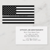 薄いグレーラインアメリカ国旗のプロフェッショナル 名刺 (正面/裏面)