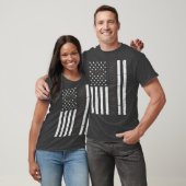 薄いグレーラインCOアメリカ国旗のプレミアム Tシャツ (ユニセックス)