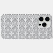 薄いグレー地に白いレースのスクエア Case-Mate iPhoneケース (裏面 (横))