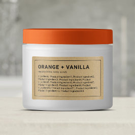 薄いグレー縁どのクラフト成分製品ラベル ラベル