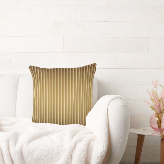 薄いゴールドのストライプのクッションカバー クッション (ソファ)