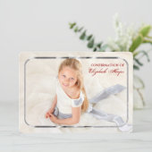 薄いシルバーフレームフォト招待状 招待状 (スタンド正面)