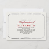 薄いシルバーフレームフォト招待状 招待状 (裏面)