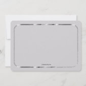 薄いシルバーフレーム写真誕生のお知らせ 案内状 (裏面)