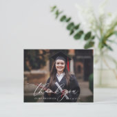 薄いスクリプト 現代 ありがとう 卒業 ポストカード (スタンド正面)