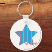 薄いストライプアクア2 キーホルダー (正面)