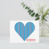 薄いストライプアクア3 ポストカード (スタンド正面)