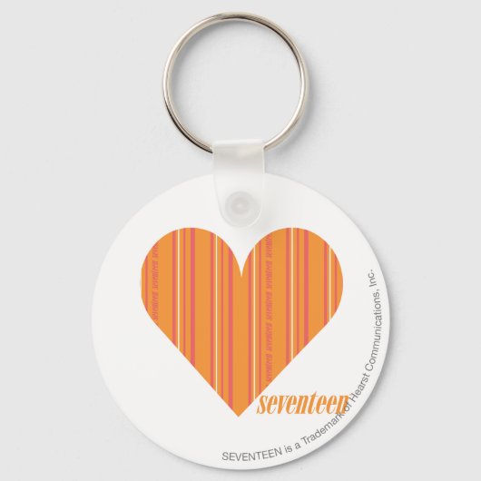 薄いストライプオレンジ3 キーホルダー (正面)