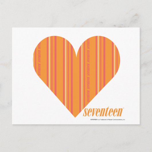 薄いストライプオレンジ3 ポストカード (正面)