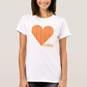 薄いストライプオレンジ3 Tシャツ