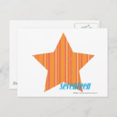 薄いストライプオレンジ4 ポストカード (正面/裏面)