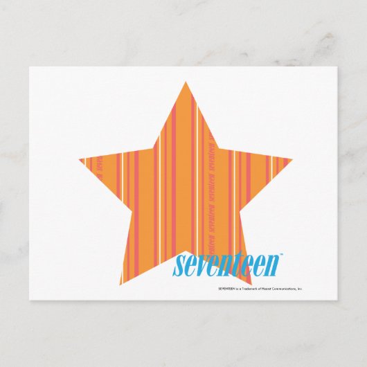 薄いストライプオレンジ4 ポストカード (正面)