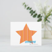 薄いストライプオレンジ4 ポストカード (スタンド正面)