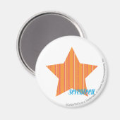 薄いストライプオレンジ4 マグネット (正面/裏面)