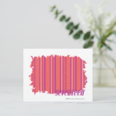 薄いストライプピンク2 ポストカード (スタンド正面)