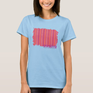薄いストライプピンク2 Tシャツ