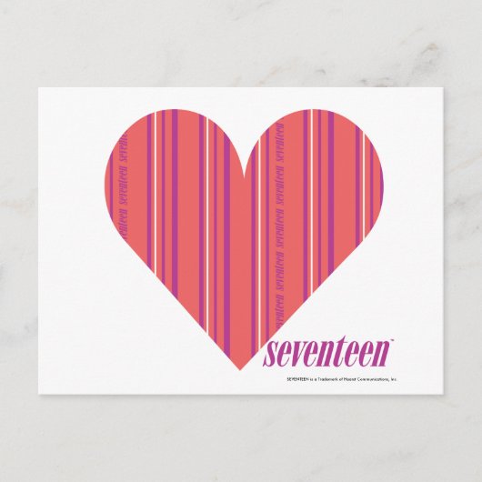 薄いストライプピンク3 ポストカード (正面)