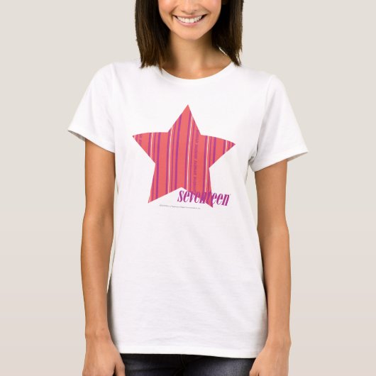 薄いストライプピンク4 Tシャツ (正面)