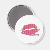 薄いストライプピンク マグネット (正面/裏面)