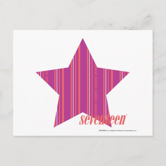 薄いストライプ紫色3 ポストカード (正面)