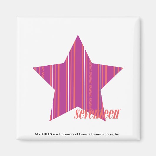 薄いストライプ紫色3 マグネット (正面)