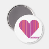 薄いストライプ紫色4 マグネット (正面/裏面)