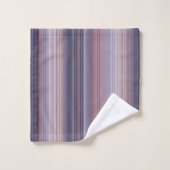 薄いストライプ赤面、プラム、メイブ バスタオルセット (ウォッシュタオル)