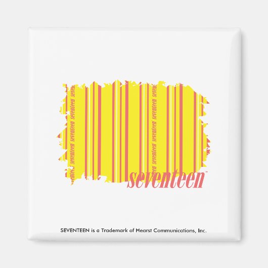 薄いストライプ黄色2 マグネット (正面)