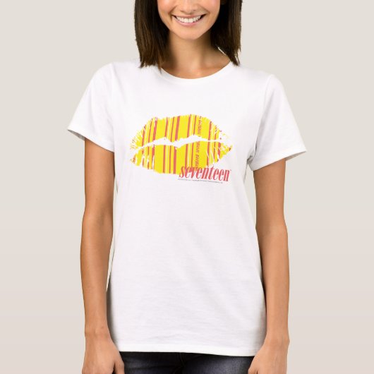 薄いストライプ黄色 Tシャツ (正面)