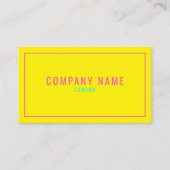 薄いネオンピンクと黄色 名刺 (正面)